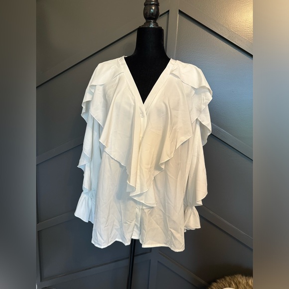 ▪️Women's Casual Ruffle blouse Long Sleeve Top - NWT - Picture 6 of 8